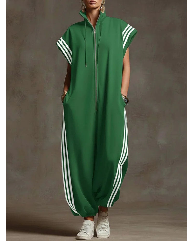Rana Zip-Front Jumpsuit