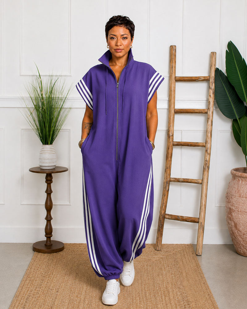 Rana Zip-Front Jumpsuit