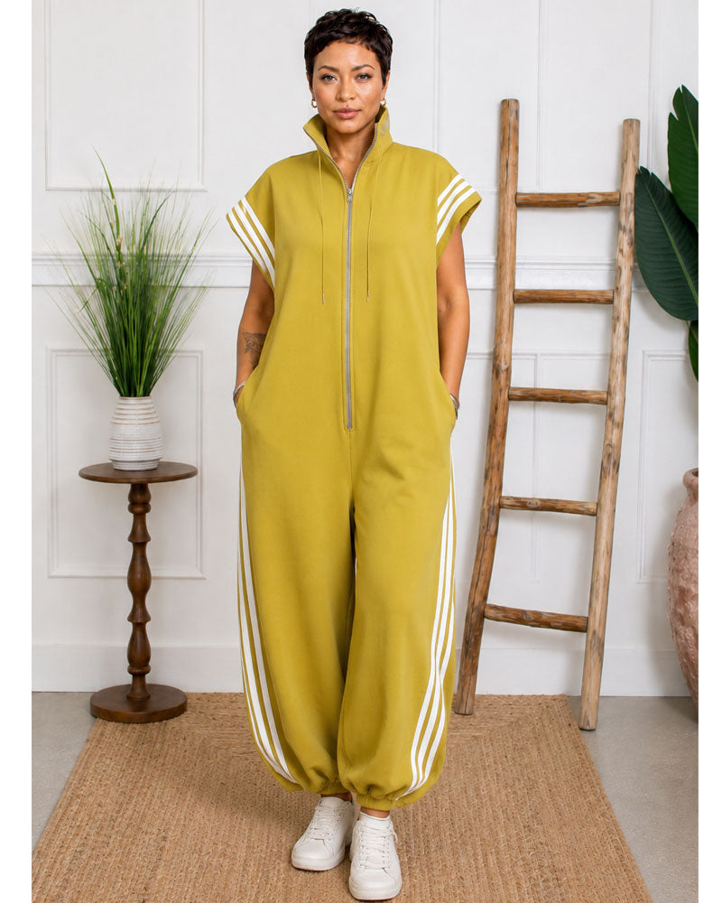 Rana Zip-Front Jumpsuit