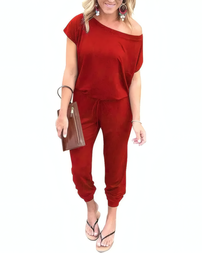 Drop Shoulder Jumpsuit