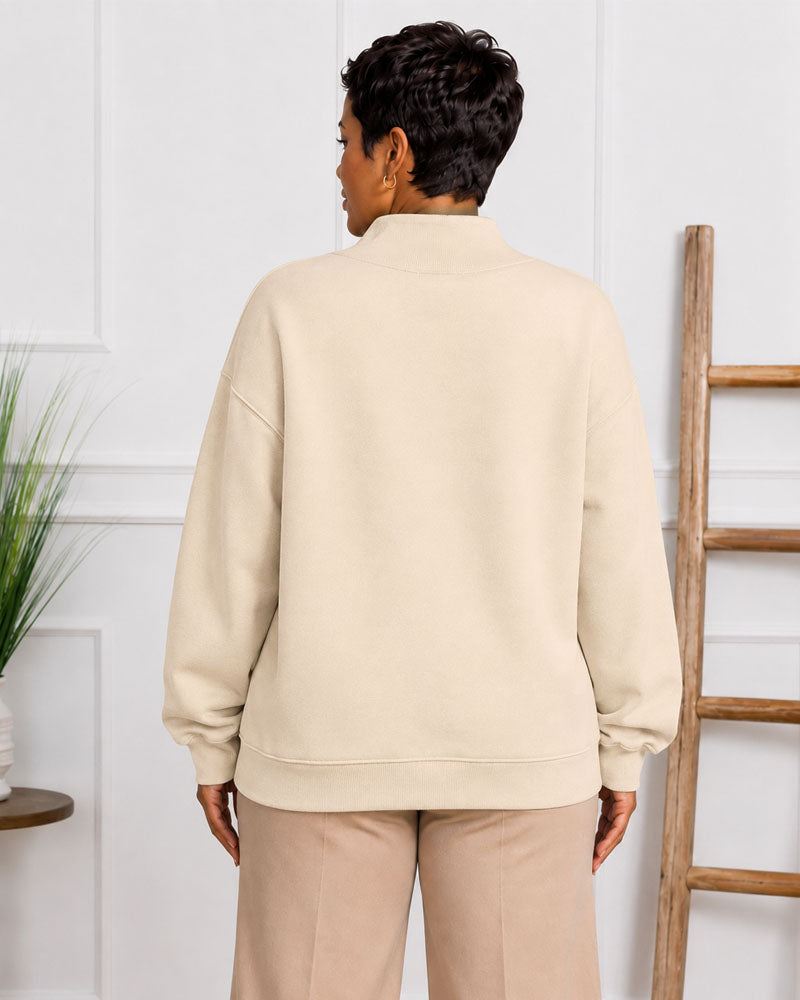Rich Mock Neck Sweatshirt