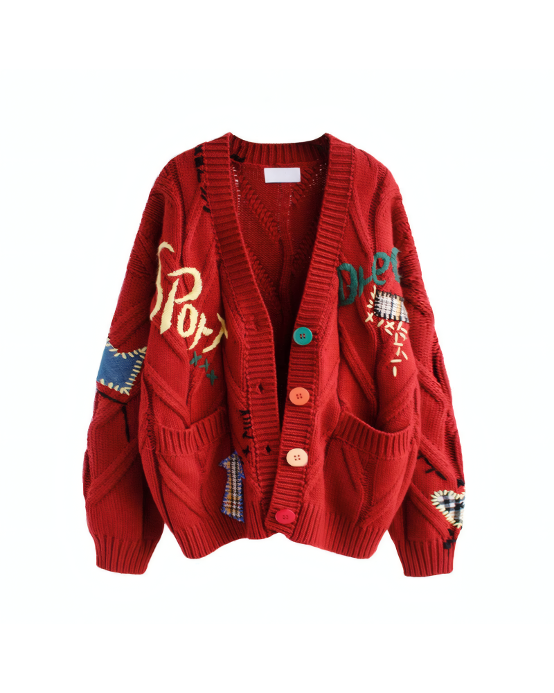 Snow Daze Cable Knit Cardigan