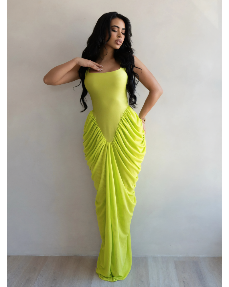 Draped Goddess Maxi Dress