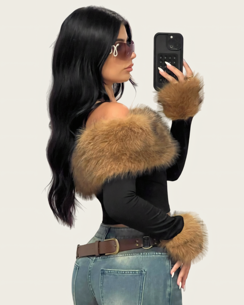 Snow Bunny Faux Fur Sweater