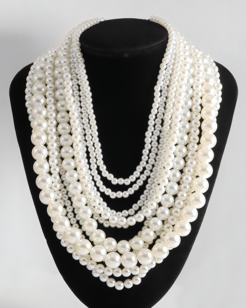 Braided Pearl Beaded Necklace