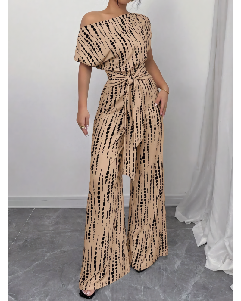 Slanted Ease Wide-Leg Jumpsuit