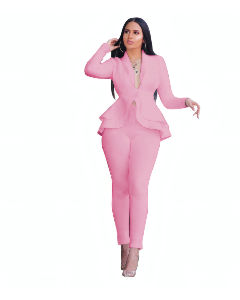 Penelope Scuba Peplum Set