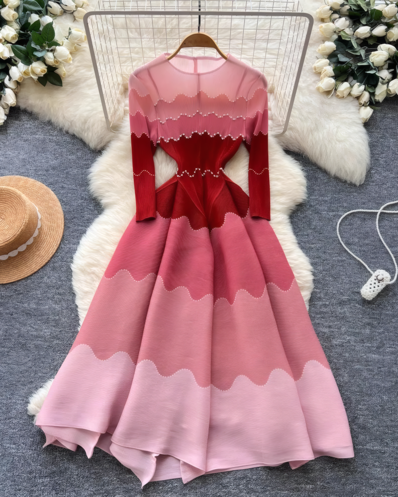 Elegance in Pearls Midi Dress