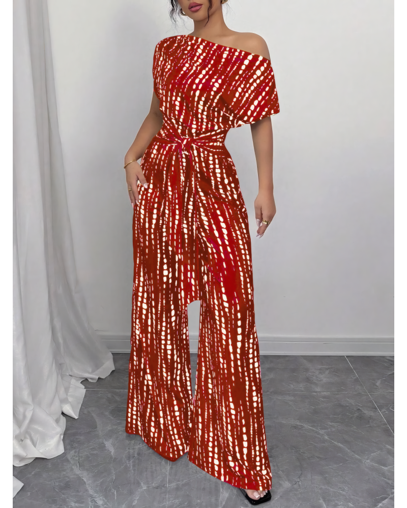Slanted Ease Wide-Leg Jumpsuit