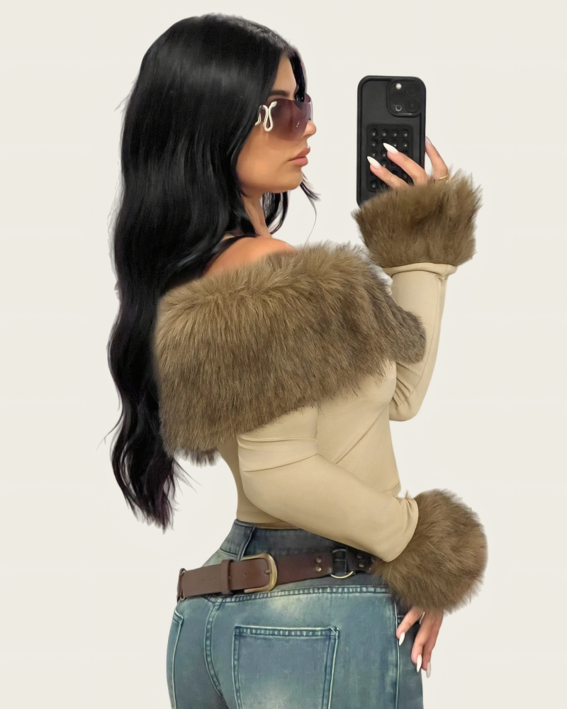 Snow Bunny Faux Fur Sweater