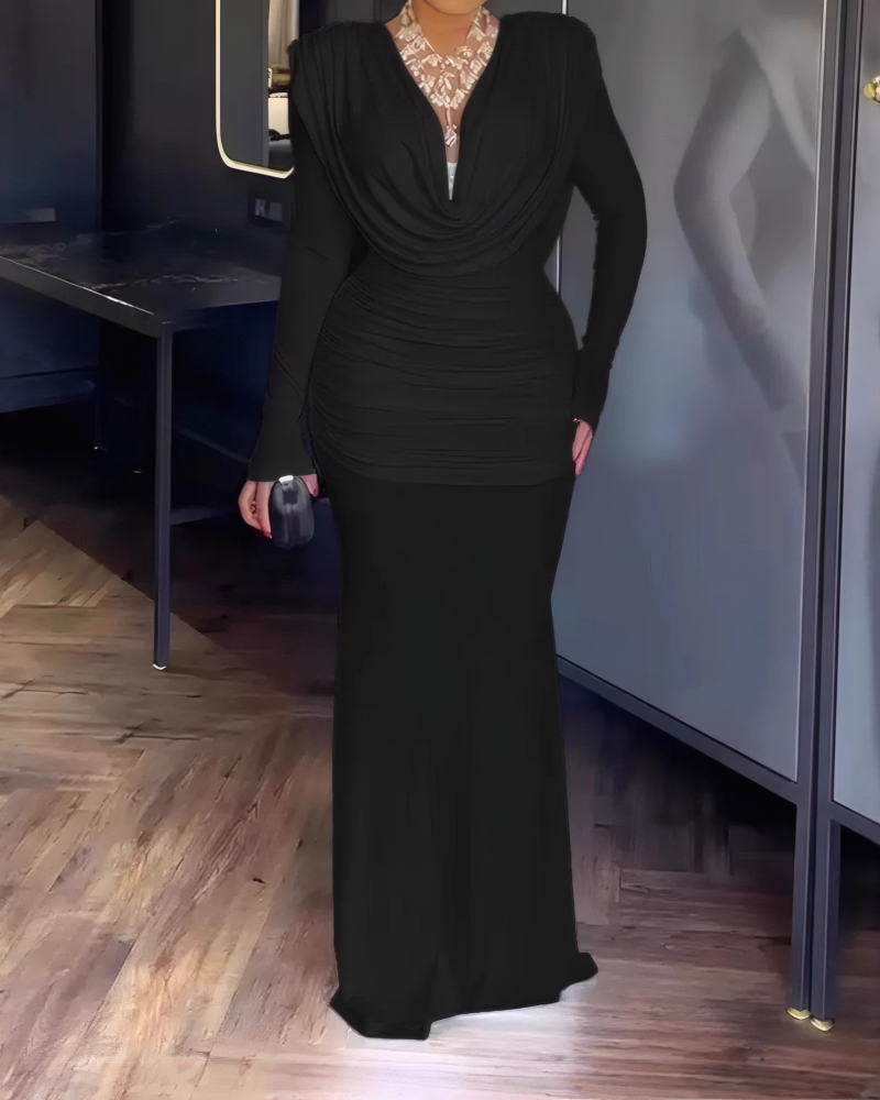 Hilana Draped Maxi Dress