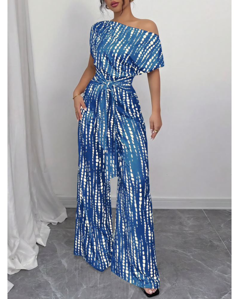 Slanted Ease Wide-Leg Jumpsuit