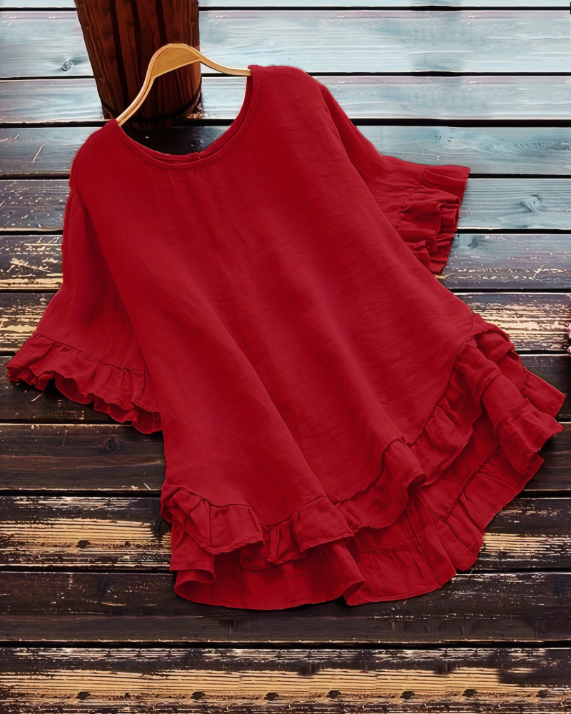 Left On Read Ruffle Top