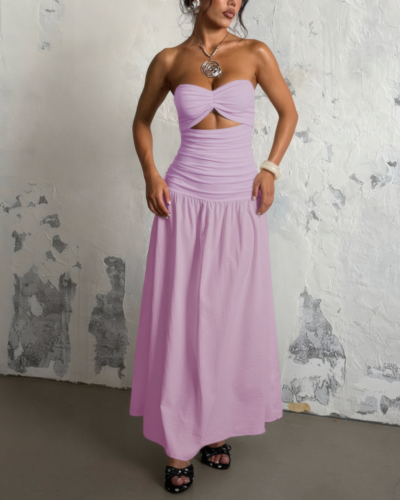RIVIERA DREAM STRAPLESS MAXI DRESS