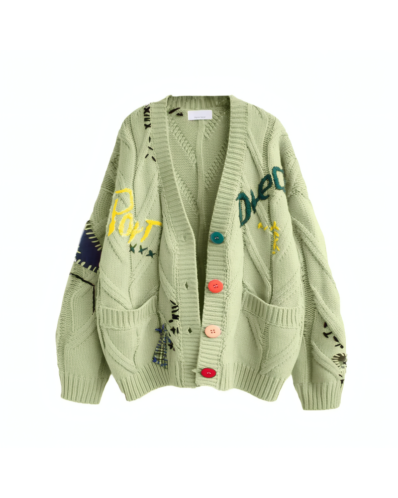 Snow Daze Cable Knit Cardigan