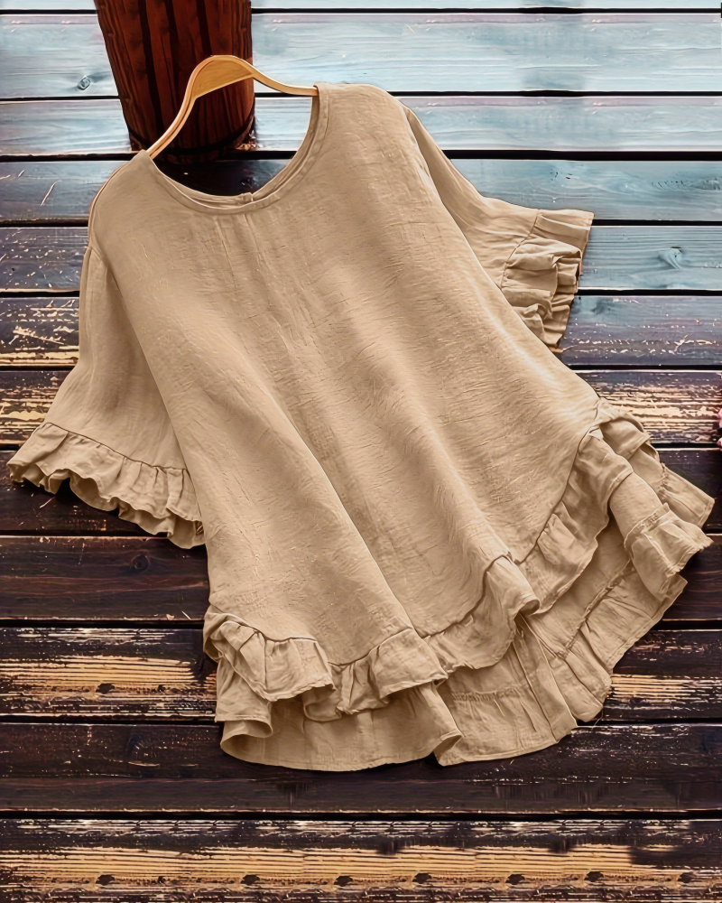 Left On Read Ruffle Top