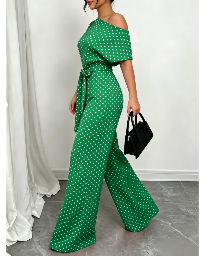 Slanted Ease Wide-Leg Jumpsuit