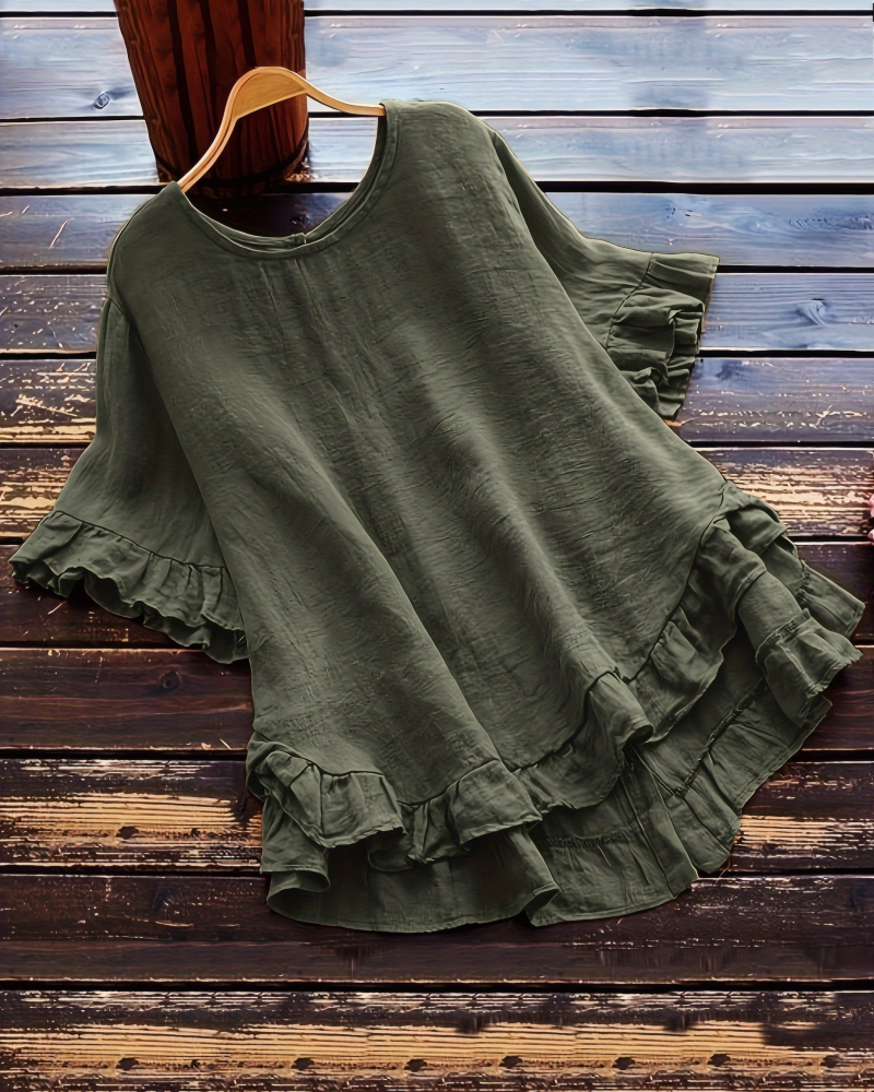 Left On Read Ruffle Top