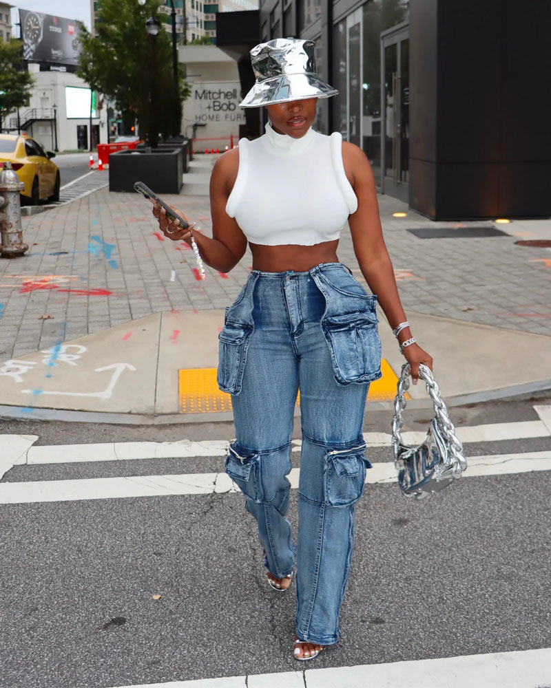 Zip & Go Cargo Jeans