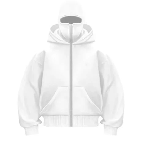 Masked Zipped Hoodie Jacket