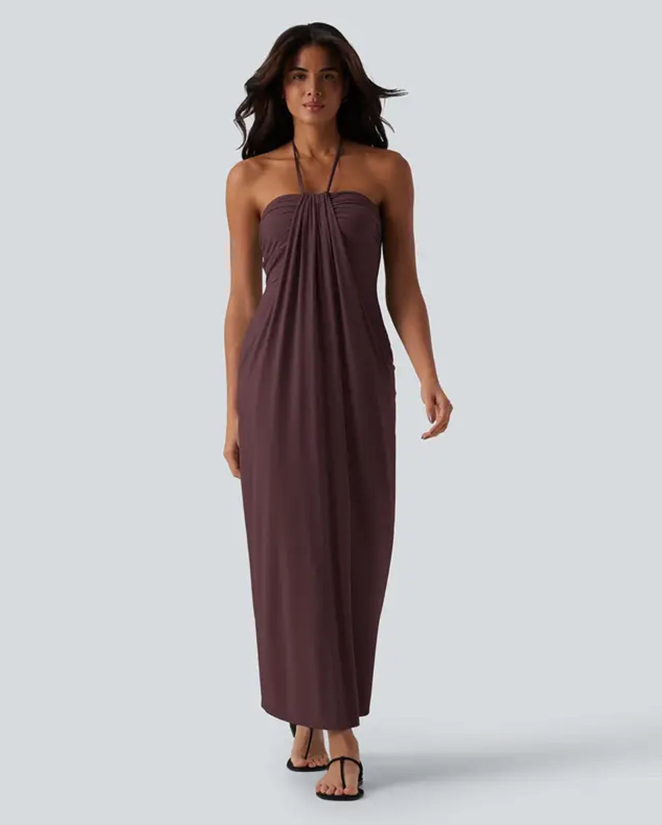 Seren Tie-Back Halter Maxi Dress