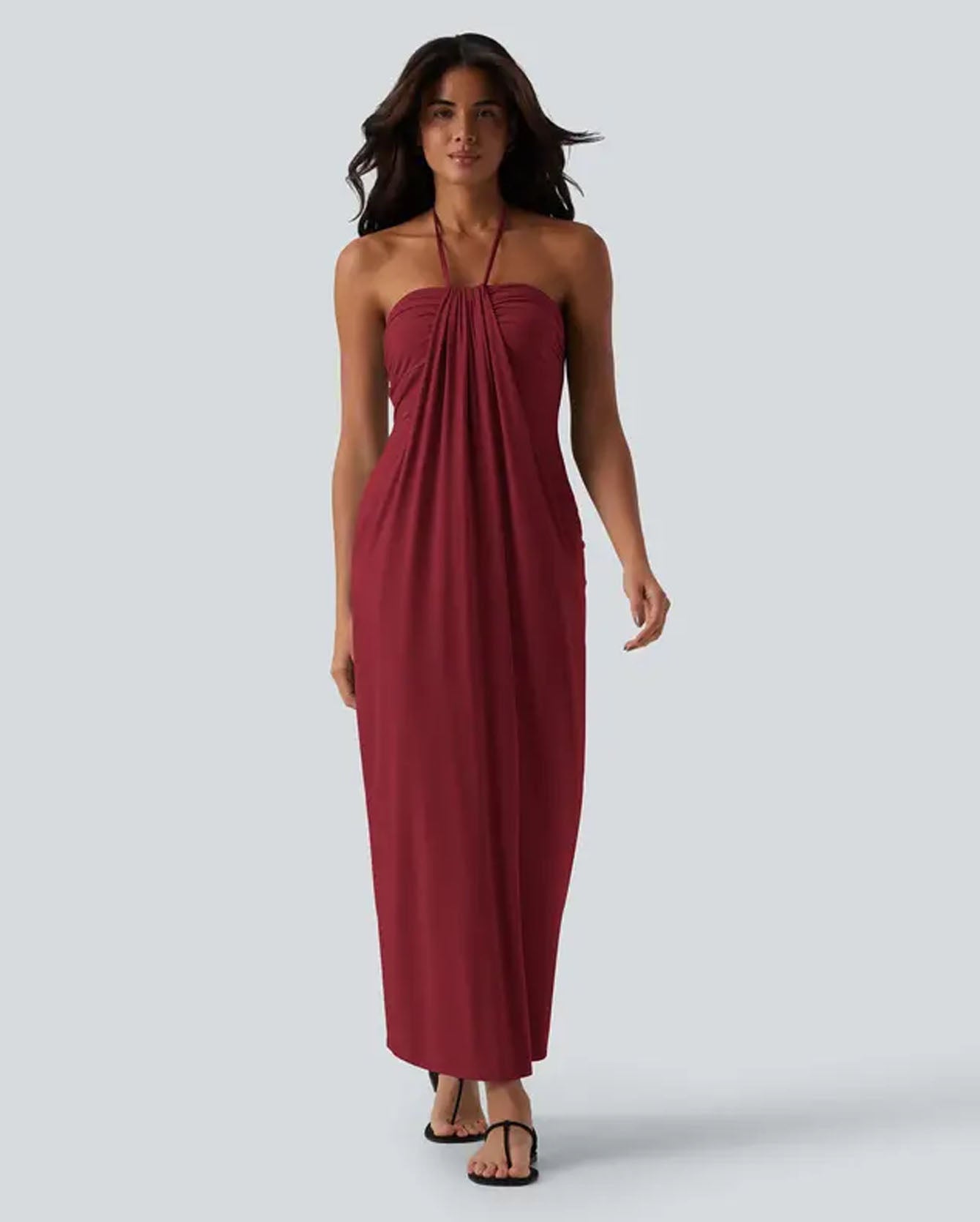Seren Tie-Back Halter Maxi Dress