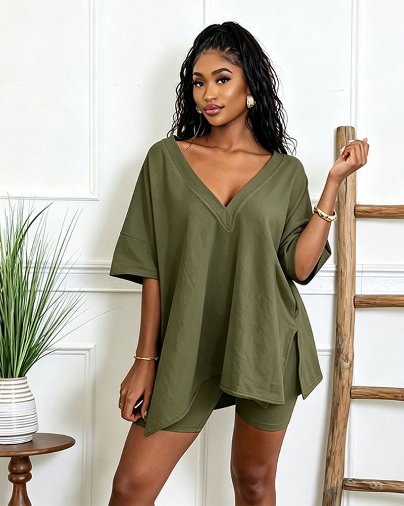 Serene Biker Short Set