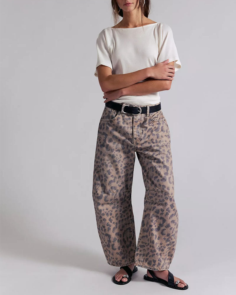 Sienna Paisley Barrel Jeans
