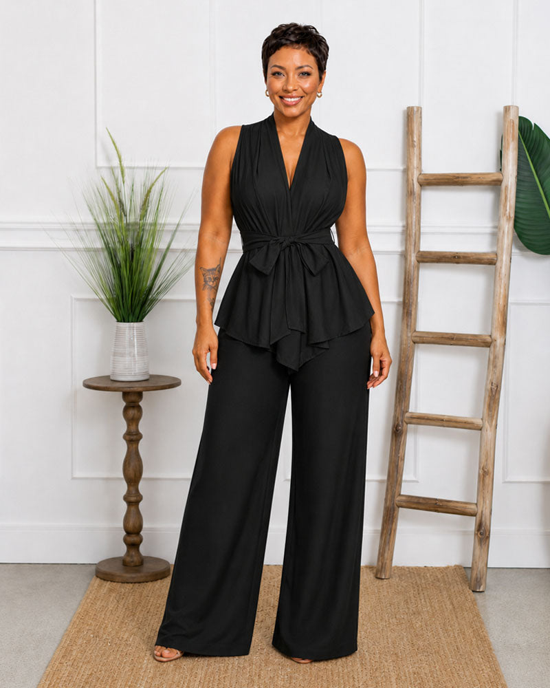 Soft Power Tie-Waist Pant Set