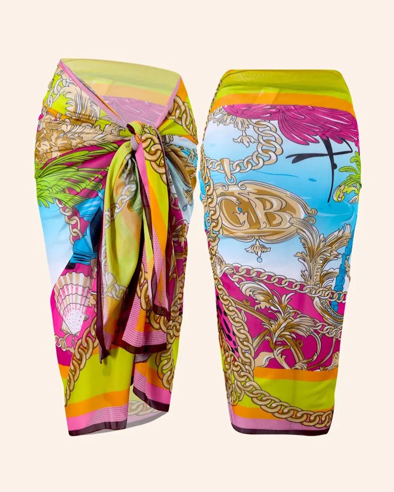 Solara Scarf-Print Swim Set