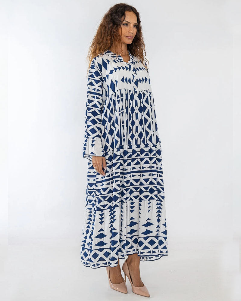 Spot Me Out Tiered Maxi Dress