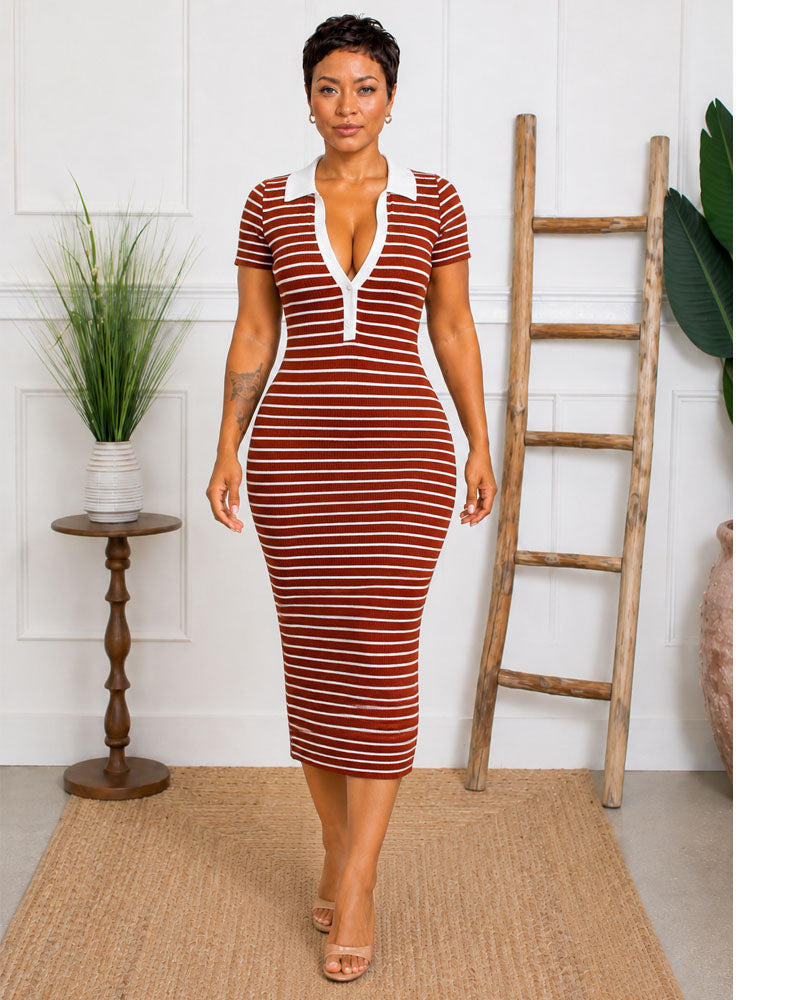 Stripe Polo Dress