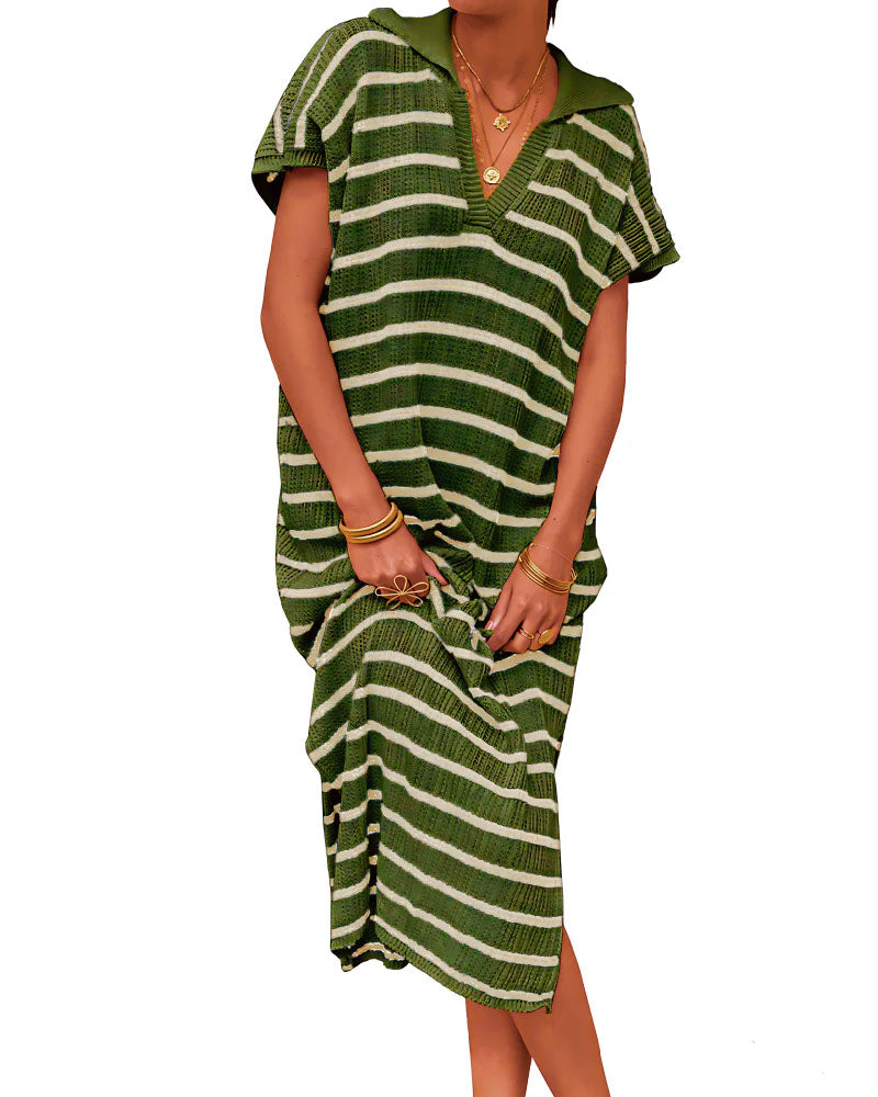 Wayda Striped Crochet Dress