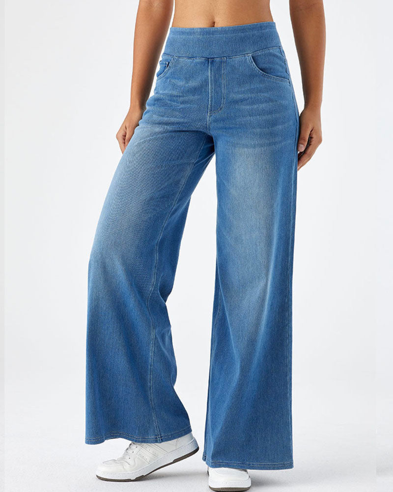 Super Stretch Wide Leg Jeans
