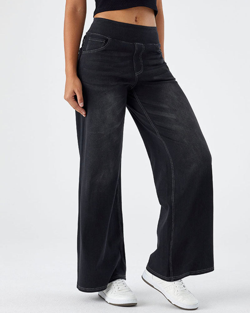 Super Stretch Wide Leg Jeans