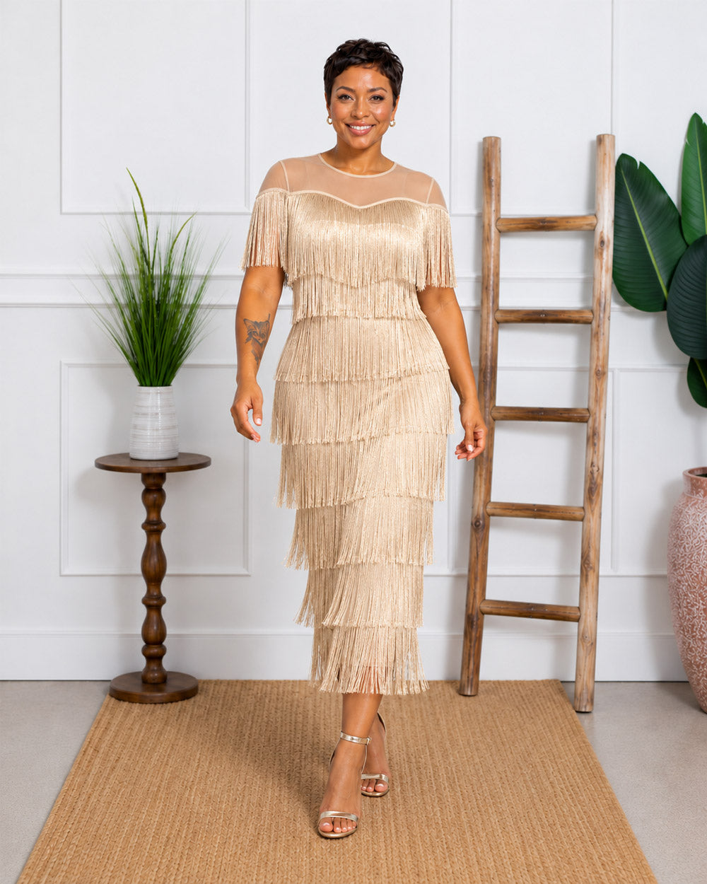 Take The Floor Tassel Maxi Dress