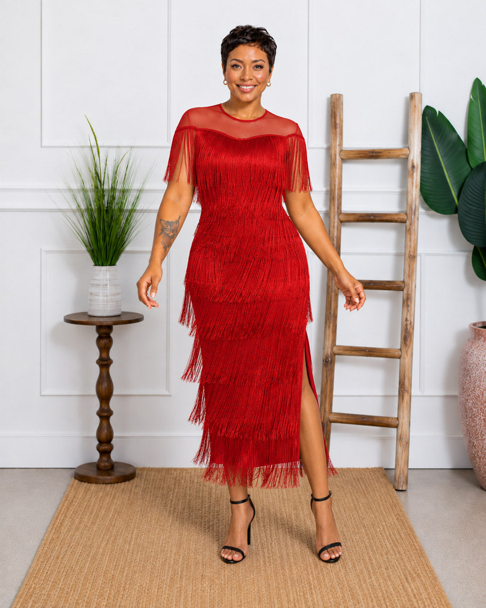 Take The Floor Tassel Maxi Dress