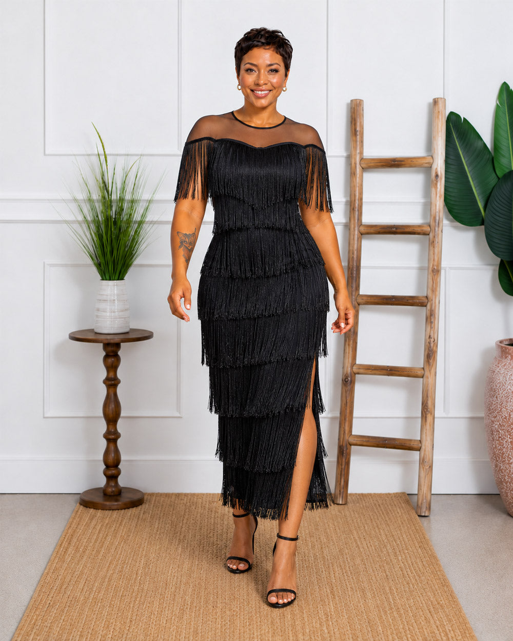 Take The Floor Tassel Maxi Dress