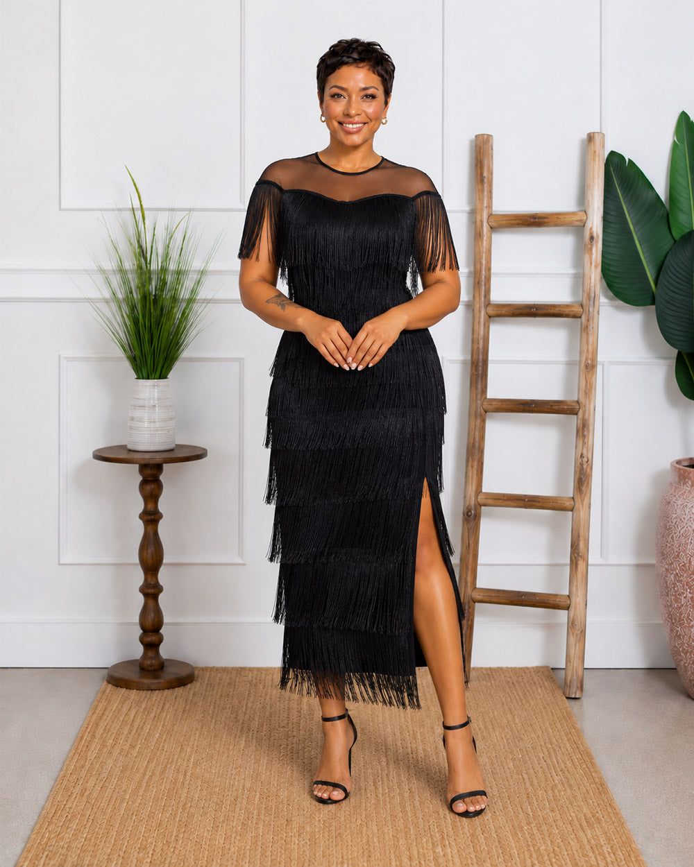 Take The Floor Tassel Maxi Dress