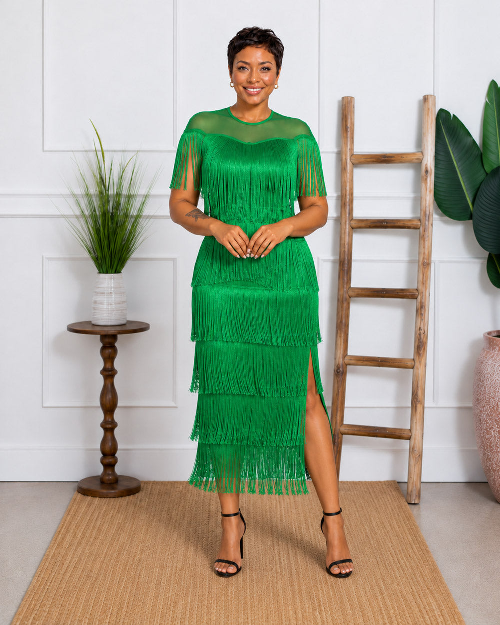Take The Floor Tassel Maxi Dress
