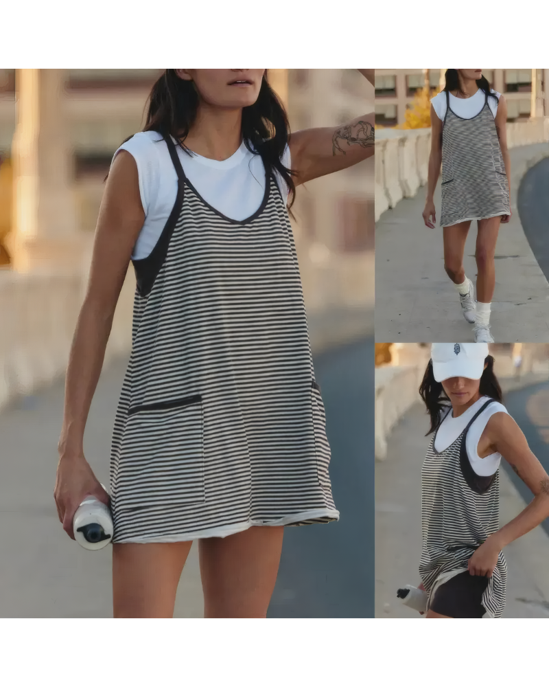 Hang Tough Striped Mini Dress