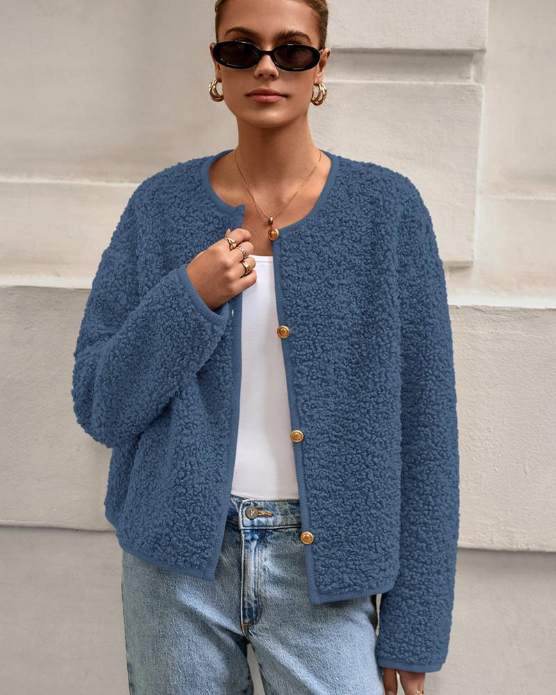 Teddy Faux Fur Cardigan Jacket