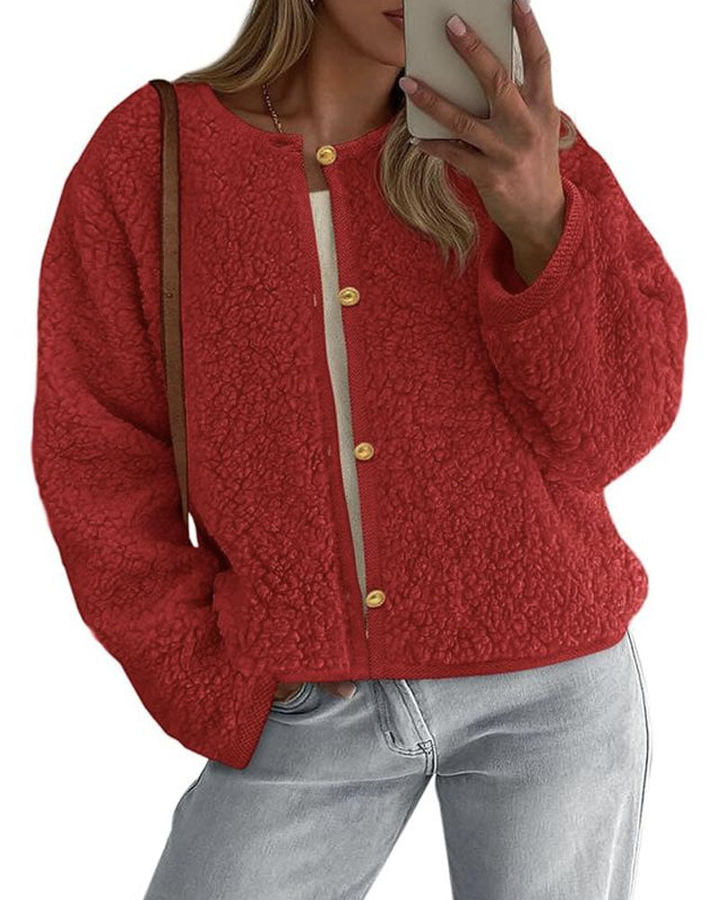 Teddy Faux Fur Cardigan Jacket