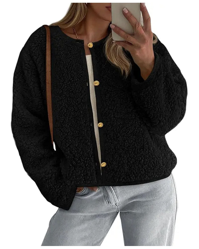 Teddy Faux Fur Cardigan Jacket