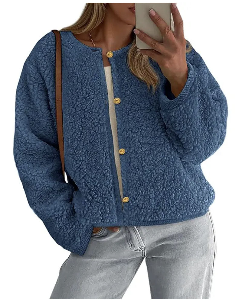 Teddy Faux Fur Cardigan Jacket