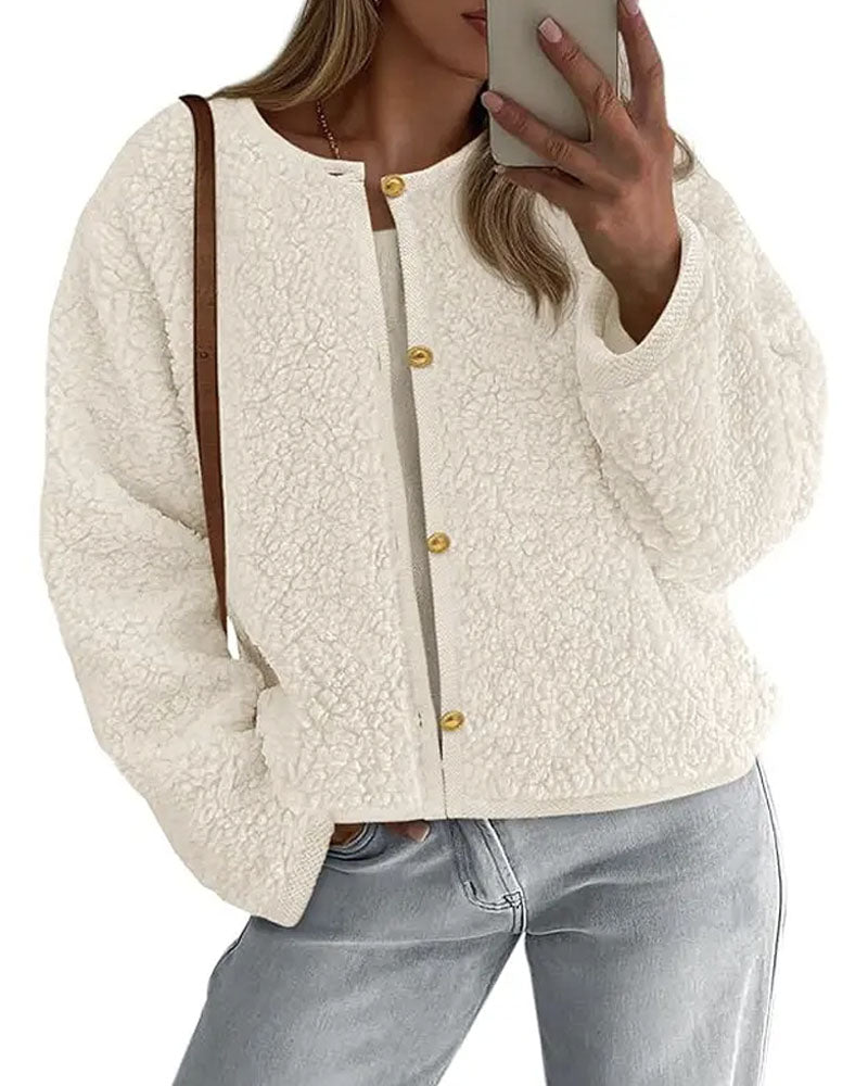 Teddy Faux Fur Cardigan Jacket