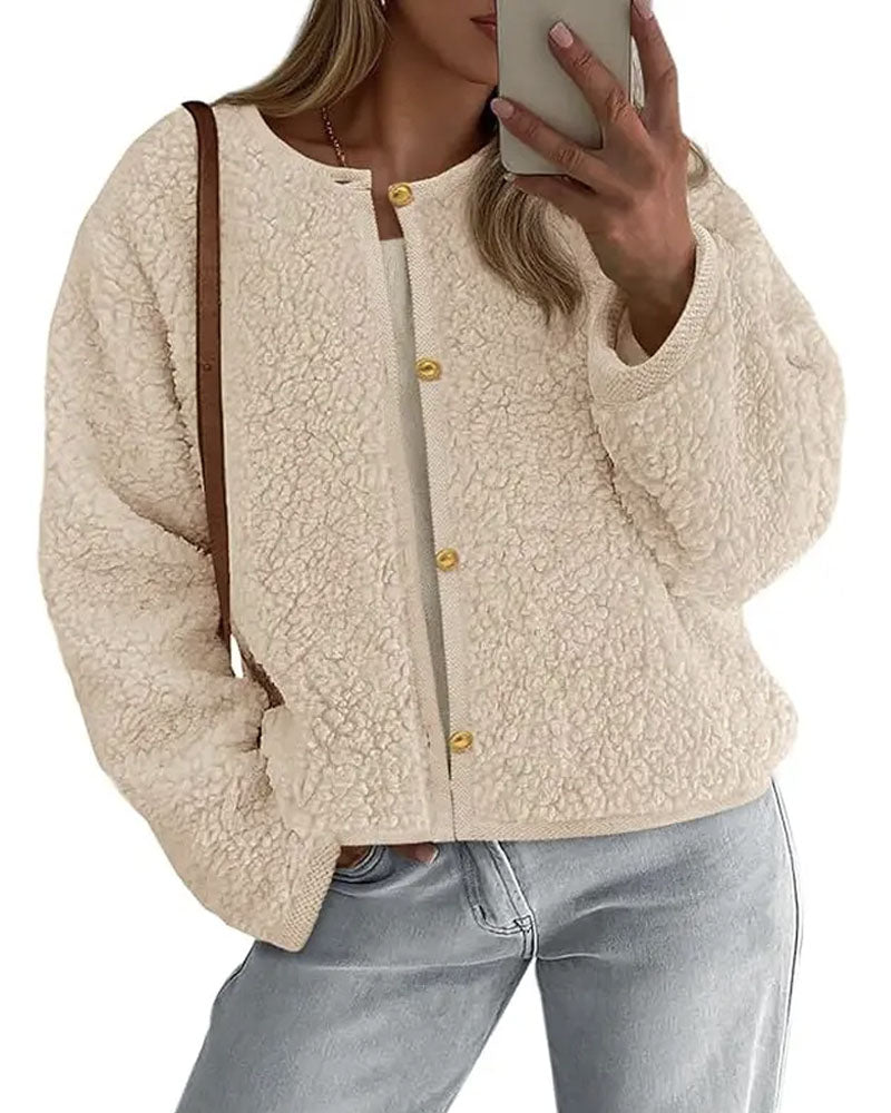 Teddy Faux Fur Cardigan Jacket