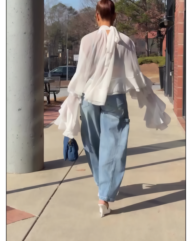 Angel Energy Ruffle Statement Blouse