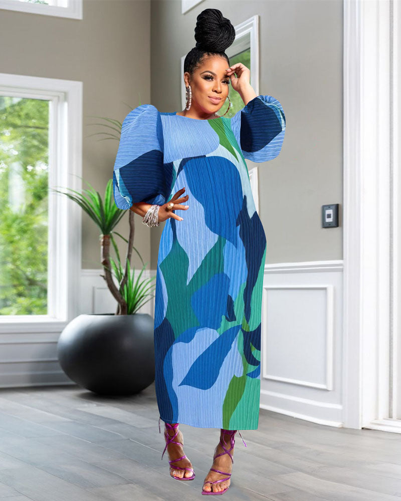 Twirl in Color Pleated Dress