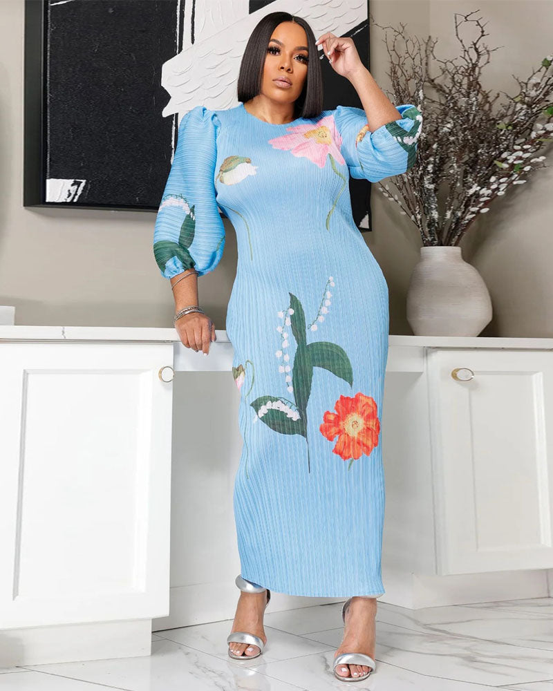Twirl in Color Pleated Dress
